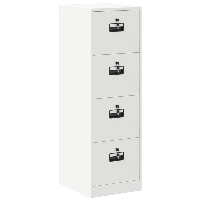 Szafka na dokumenty z szufladą 2 pcs Biały 44 x 50 x 139 cm