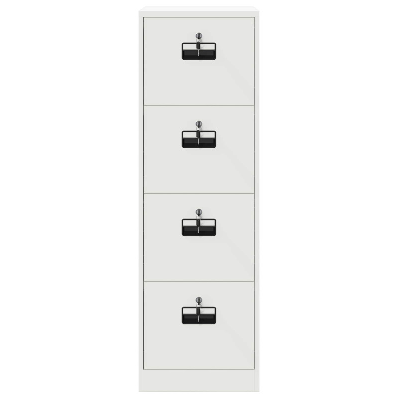 Szafka na dokumenty z szufladą 2 pcs Biały 44 x 50 x 139 cm