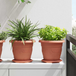 Doniczki 6 pcs Czerwony ceglasty Ø 26 x 21.5 cm
