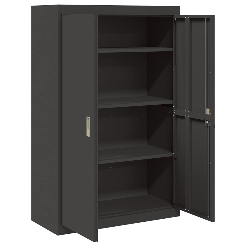 Szafka do przechowywania Czarny 90 x 40 x 140 cm Stal