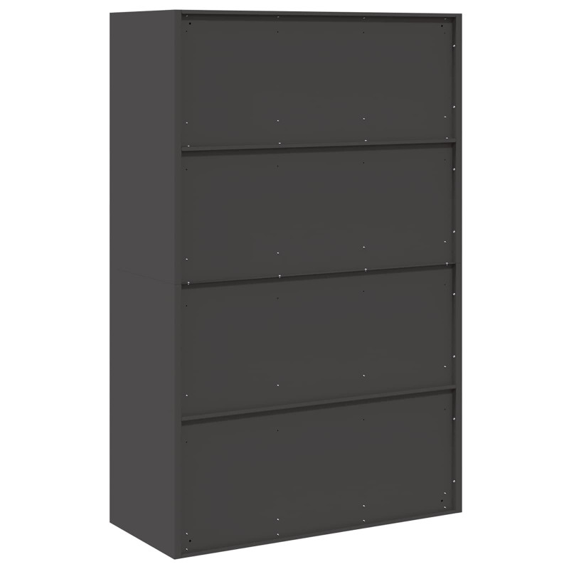 Szafka do przechowywania Czarny 90 x 40 x 140 cm Stal