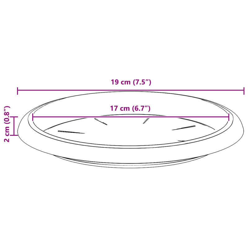 Doniczki 6 pcs Czerwony ceglasty Ø 26 x 21.5 cm