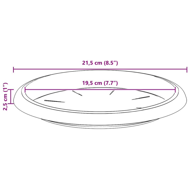 Doniczki 6 pcs Czerwony ceglasty Ø 26 x 21.5 cm