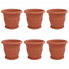 Doniczki 6 pcs Czerwony ceglasty Ø 26 x 21.5 cm
