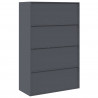 Szafka do przechowywania Antracyt 90 x 40 x 140 cm Stal