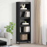 Szafka na książki 2 pcs Czarny Dąb 80 x 30 x 155 cm
