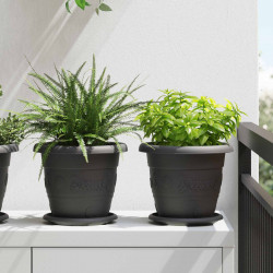 Doniczki 6 pcs Czarny Ø 26 x 21.5 cm Z tworzywa sztucznego