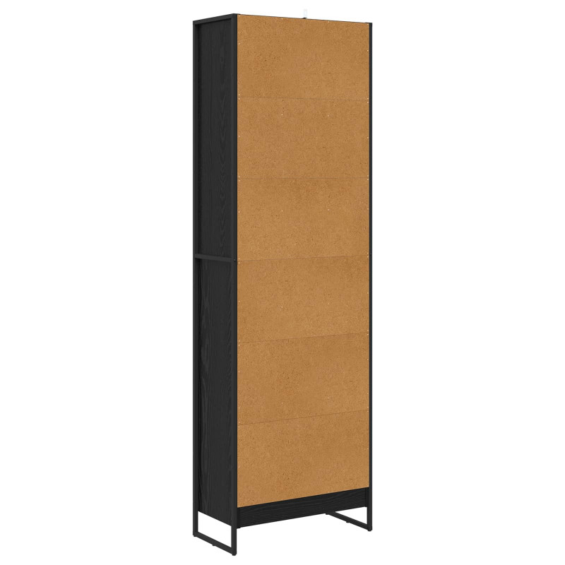 Szafka na książki 2 pcs Czarny Dąb 80 x 30 x 155 cm