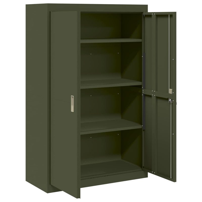 Szafka do przechowywania Zielony oliwkowy 90 x 40 x 140 cm Stal