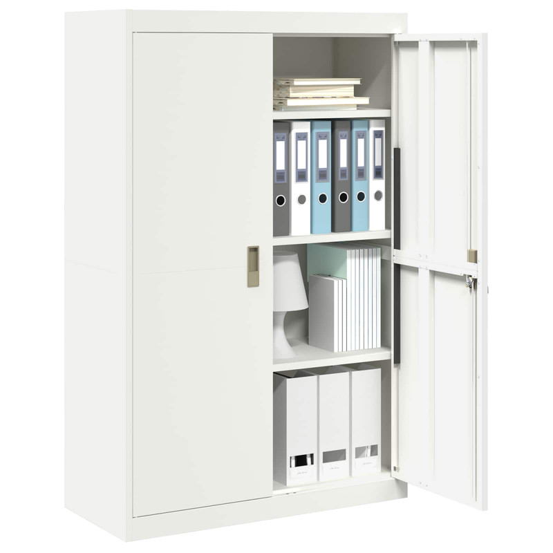 Szafka do przechowywania Biały 90 x 40 x 140 cm Stal