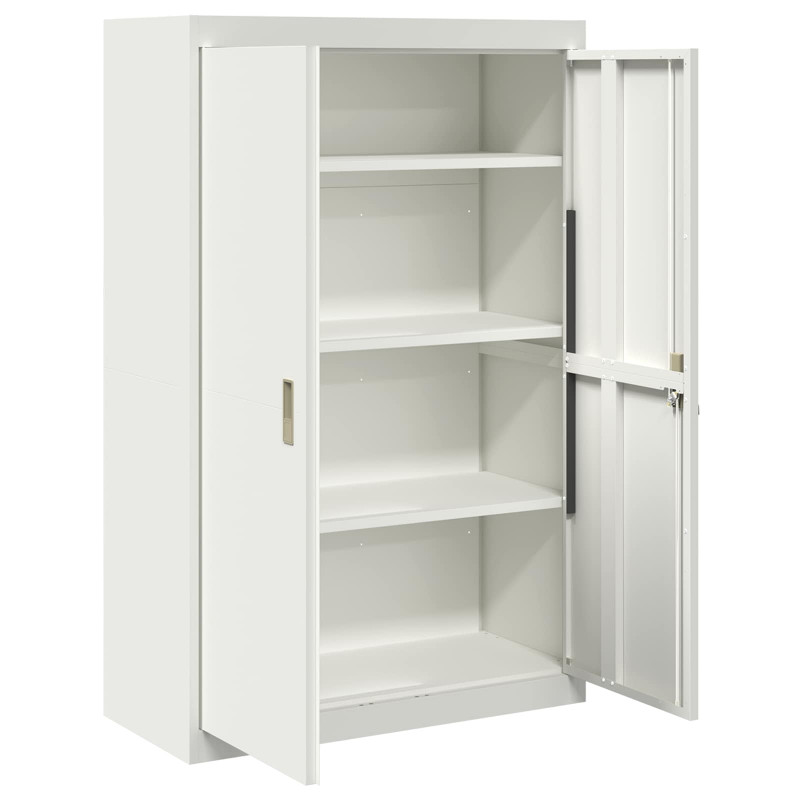 Szafka do przechowywania Biały 90 x 40 x 140 cm Stal