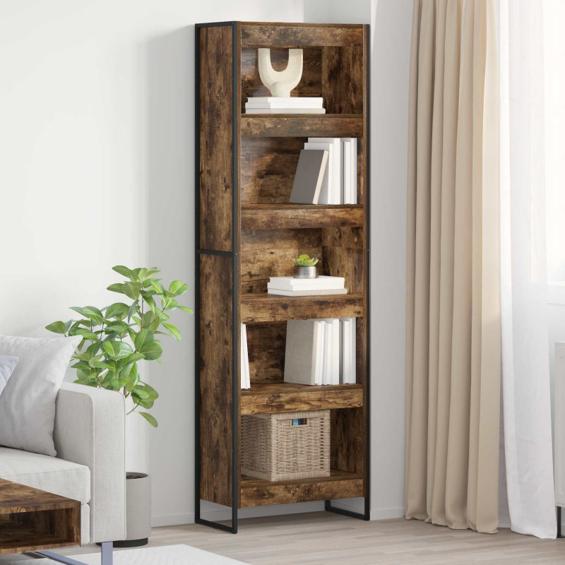 Szafka na książki 2 pcs Dąb dymny 80 x 30 x 155 cm