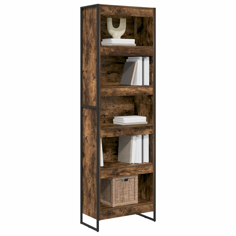 Szafka na książki 2 pcs Dąb dymny 80 x 30 x 155 cm