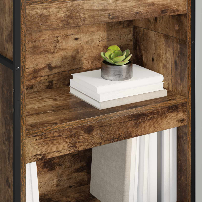 Szafka na książki 2 pcs Dąb dymny 80 x 30 x 155 cm