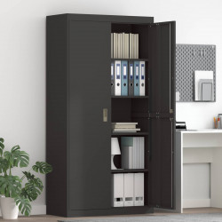 Szafka do przechowywania Czarny 90 x 40 x 180 cm Stal