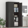 Szafka do przechowywania Czarny 90 x 40 x 180 cm Stal