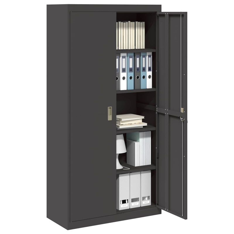 Szafka do przechowywania Czarny 90 x 40 x 180 cm Stal