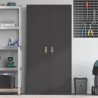 Szafka do przechowywania Czarny 90 x 40 x 180 cm Stal