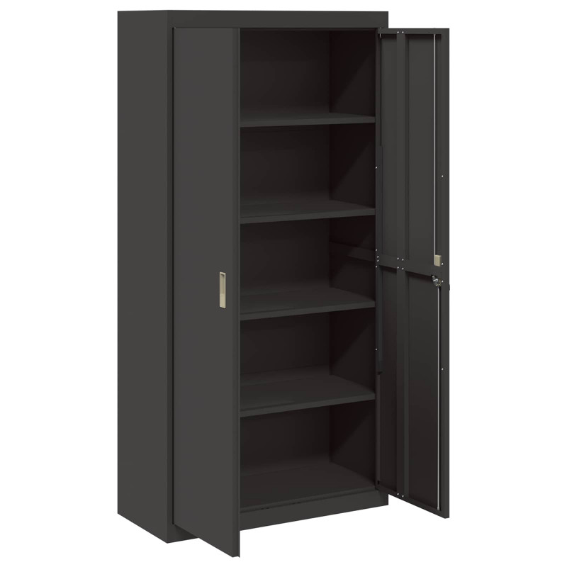 Szafka do przechowywania Czarny 90 x 40 x 180 cm Stal