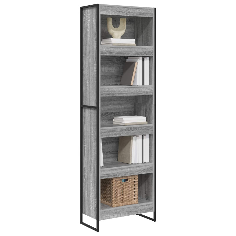 Szafka na książki 2 pcs Szary Sonoma 80 x 30 x 155 cm