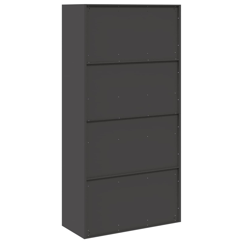 Szafka do przechowywania Czarny 90 x 40 x 180 cm Stal