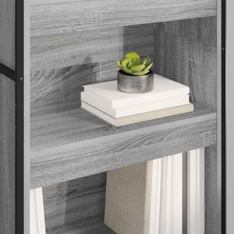Szafka na książki 2 pcs Szary Sonoma 80 x 30 x 155 cm