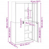 Szafka do przechowywania Czarny 90 x 40 x 180 cm Stal