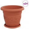 Doniczki 24 pcs Czerwony ceglasty Ø 26 x 21.5 cm