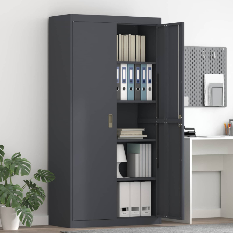 Szafka do przechowywania Antracyt 90 x 40 x 180 cm Stal