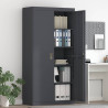 Szafka do przechowywania Antracyt 90 x 40 x 180 cm Stal