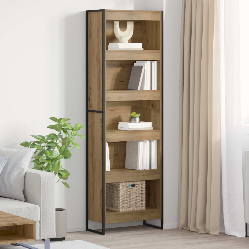 Szafka na książki 2 pcs Dąb rzemieślniczy 80 x 30 x 155 cm