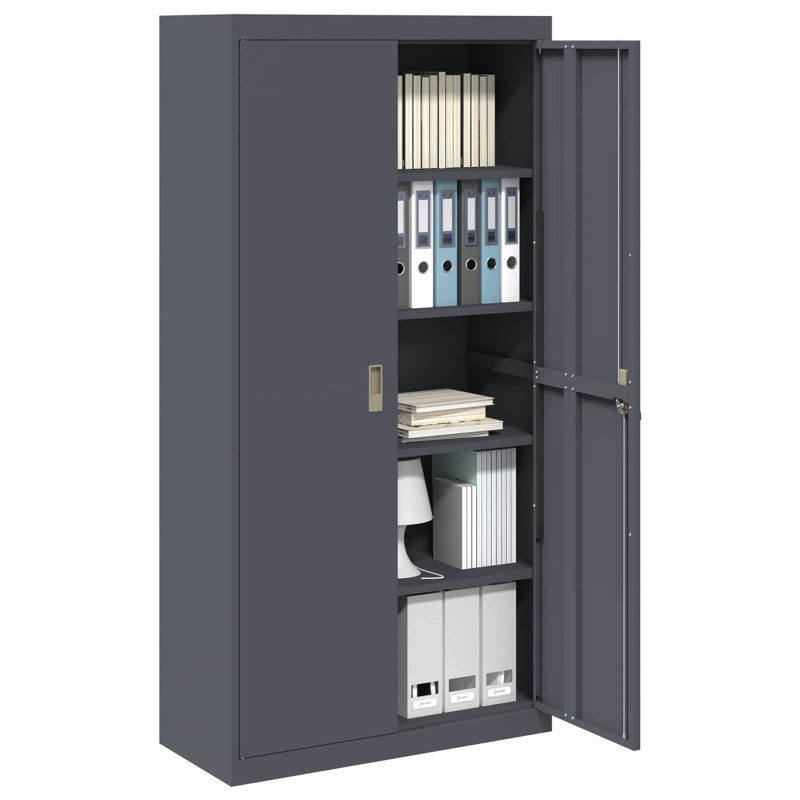 Szafka do przechowywania Antracyt 90 x 40 x 180 cm Stal