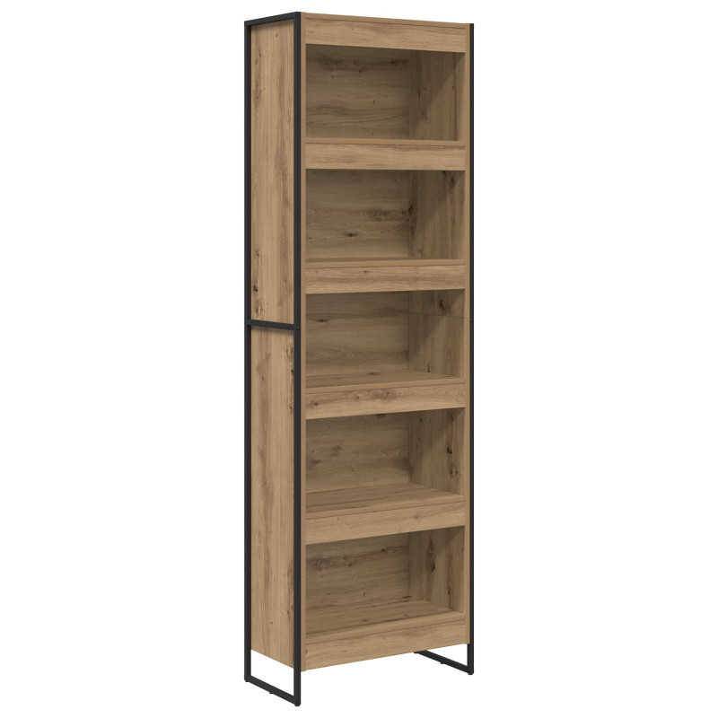 Szafka na książki 2 pcs Dąb rzemieślniczy 80 x 30 x 155 cm
