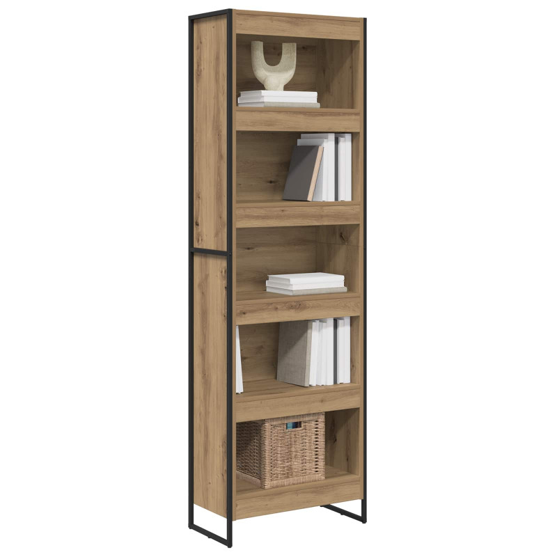 Szafka na książki 2 pcs Dąb rzemieślniczy 80 x 30 x 155 cm