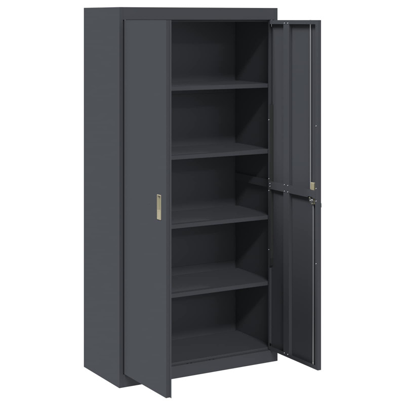 Szafka do przechowywania Antracyt 90 x 40 x 180 cm Stal
