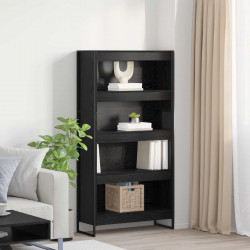 Szafka na książki 2 pcs Czarny Dąb 80 x 30 x 155 cm