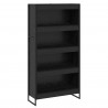 Szafka na książki 2 pcs Czarny Dąb 80 x 30 x 155 cm