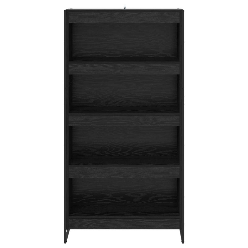 Szafka na książki 2 pcs Czarny Dąb 80 x 30 x 155 cm