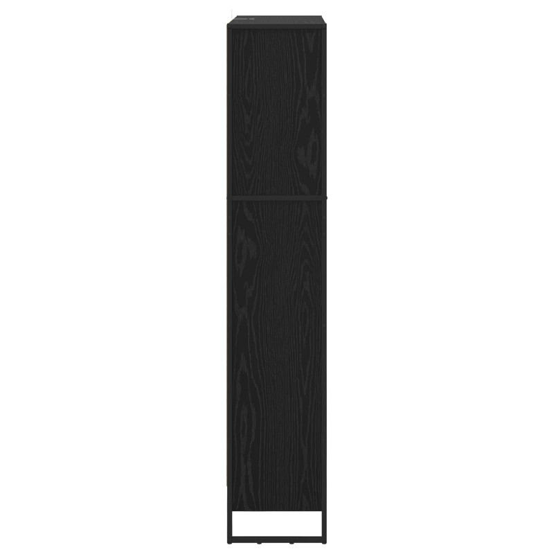 Szafka na książki 2 pcs Czarny Dąb 80 x 30 x 155 cm