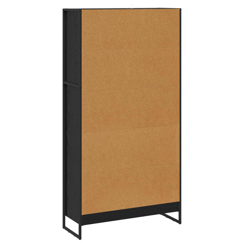 Szafka na książki 2 pcs Czarny Dąb 80 x 30 x 155 cm