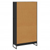 Szafka na książki 2 pcs Czarny Dąb 80 x 30 x 155 cm