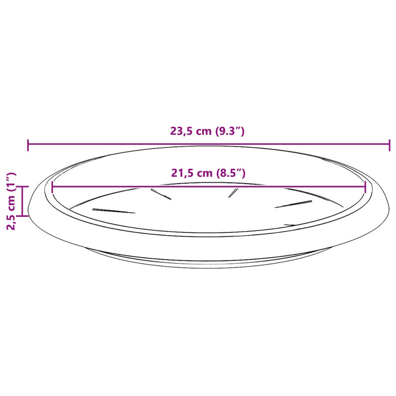 Doniczki 24 pcs Czerwony ceglasty Ø 26 x 21.5 cm
