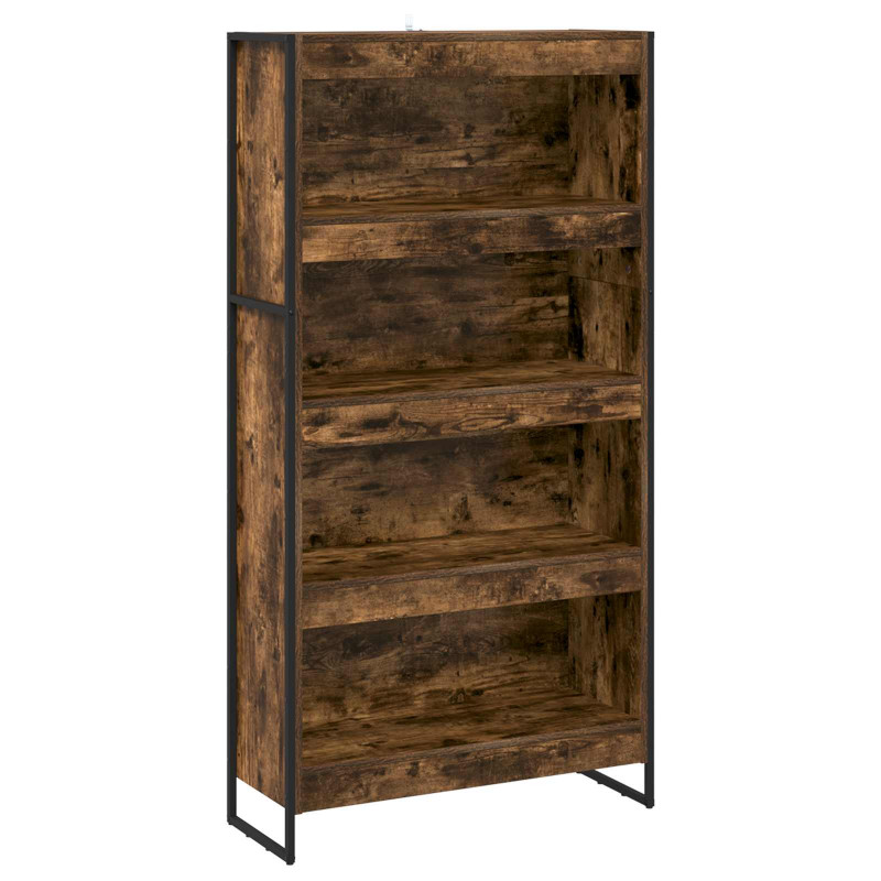 Szafka na książki 2 pcs Dąb dymny 80 x 30 x 155 cm