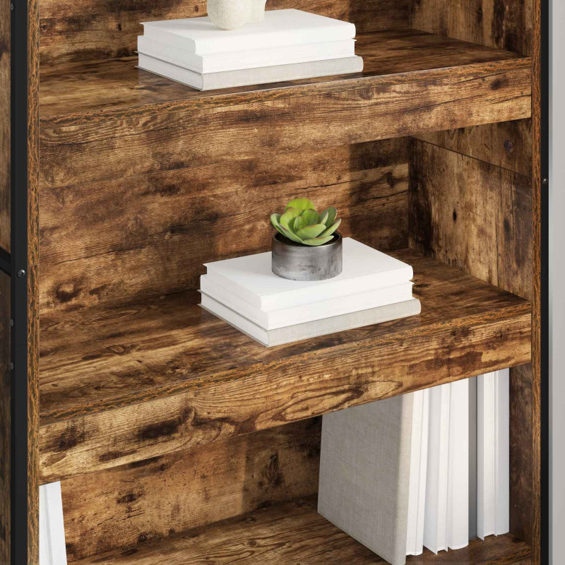 Szafka na książki 2 pcs Dąb dymny 80 x 30 x 155 cm