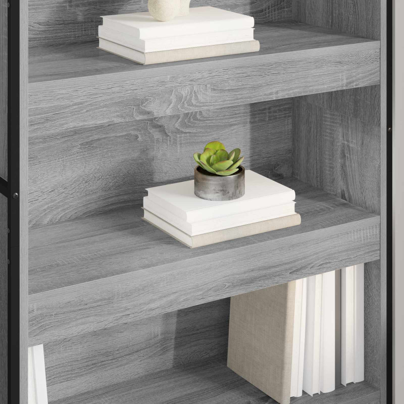 Szafka na książki 2 pcs Szary Sonoma 80 x 30 x 155 cm