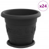 Doniczki 24 pcs Czarny Ø 26 x 21.5 cm Z tworzywa sztucznego