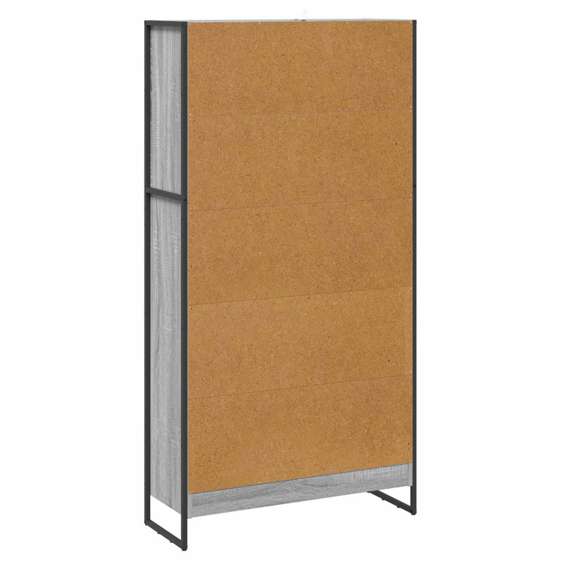 Szafka na książki 2 pcs Szary Sonoma 80 x 30 x 155 cm