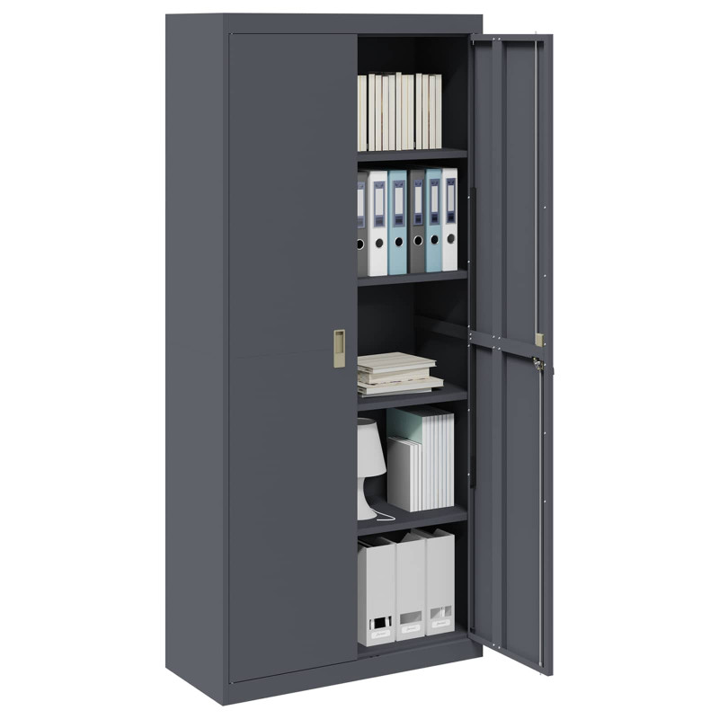 Szafka do przechowywania Antracyt 90 x 40 x 200 cm Stal