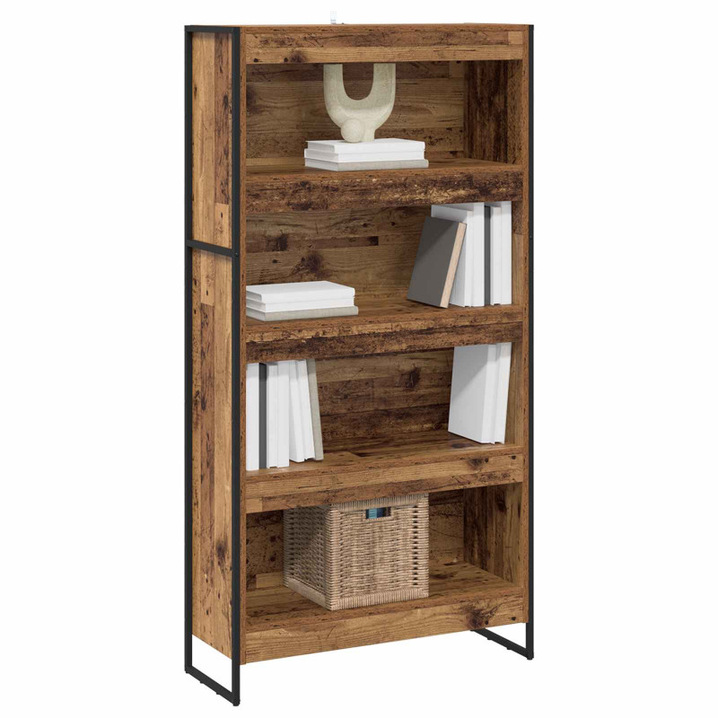 Szafka na książki 2 pcs Stare drewno 80 x 30 x 155 cm