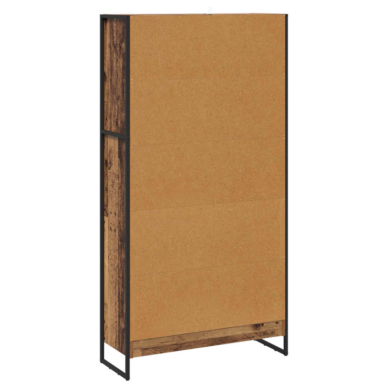 Szafka na książki 2 pcs Stare drewno 80 x 30 x 155 cm